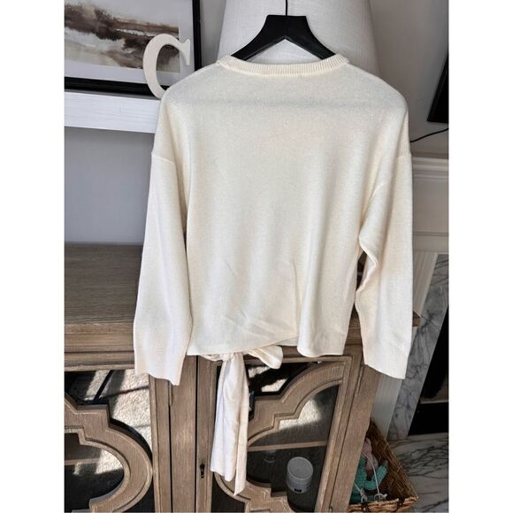 Michelle Mason Tie-front Wool And Cashmere-blend Sweater Women’s Size Medium - Picture 6 of 10
